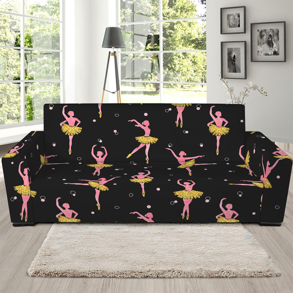 Dancing Ballet Pattern Print Sofa Slipcover