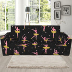 Dancing Ballet Pattern Print Sofa Slipcover