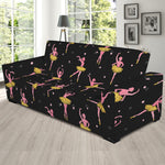 Dancing Ballet Pattern Print Sofa Slipcover