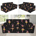 Dancing Ballet Pattern Print Sofa Slipcover