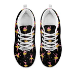 Dancing Ballet Pattern Print White Sneakers