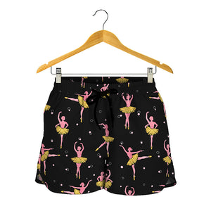 Dancing Ballet Pattern Print Women's Shorts