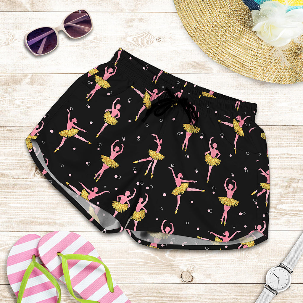 Dancing Ballet Pattern Print Women's Shorts