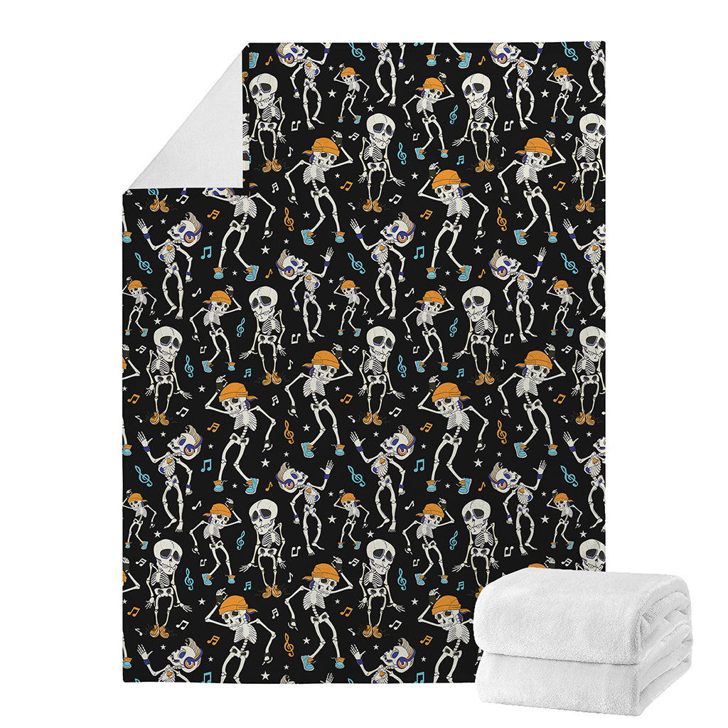 Dancing Skeleton Party Pattern Print Blanket