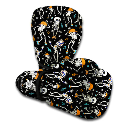 Dancing Skeleton Party Pattern Print Boxing Gloves