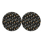 Dancing Skeleton Party Pattern Print Car Coasters