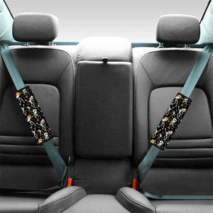 Dancing Skeleton Party Pattern Print Car Seat Belt Covers