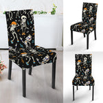Dancing Skeleton Party Pattern Print Dining Chair Slipcover