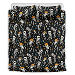 Dancing Skeleton Party Pattern Print Duvet Cover Bedding Set