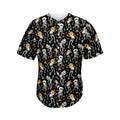 Dancing Skeleton Party Pattern Print Men's Baseball Jersey