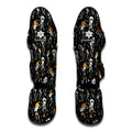 Dancing Skeleton Party Pattern Print Muay Thai Shin Guards