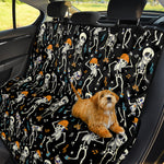 Dancing Skeleton Party Pattern Print Pet Car Back Seat Cover