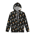 Dancing Skeleton Party Pattern Print Pullover Hoodie