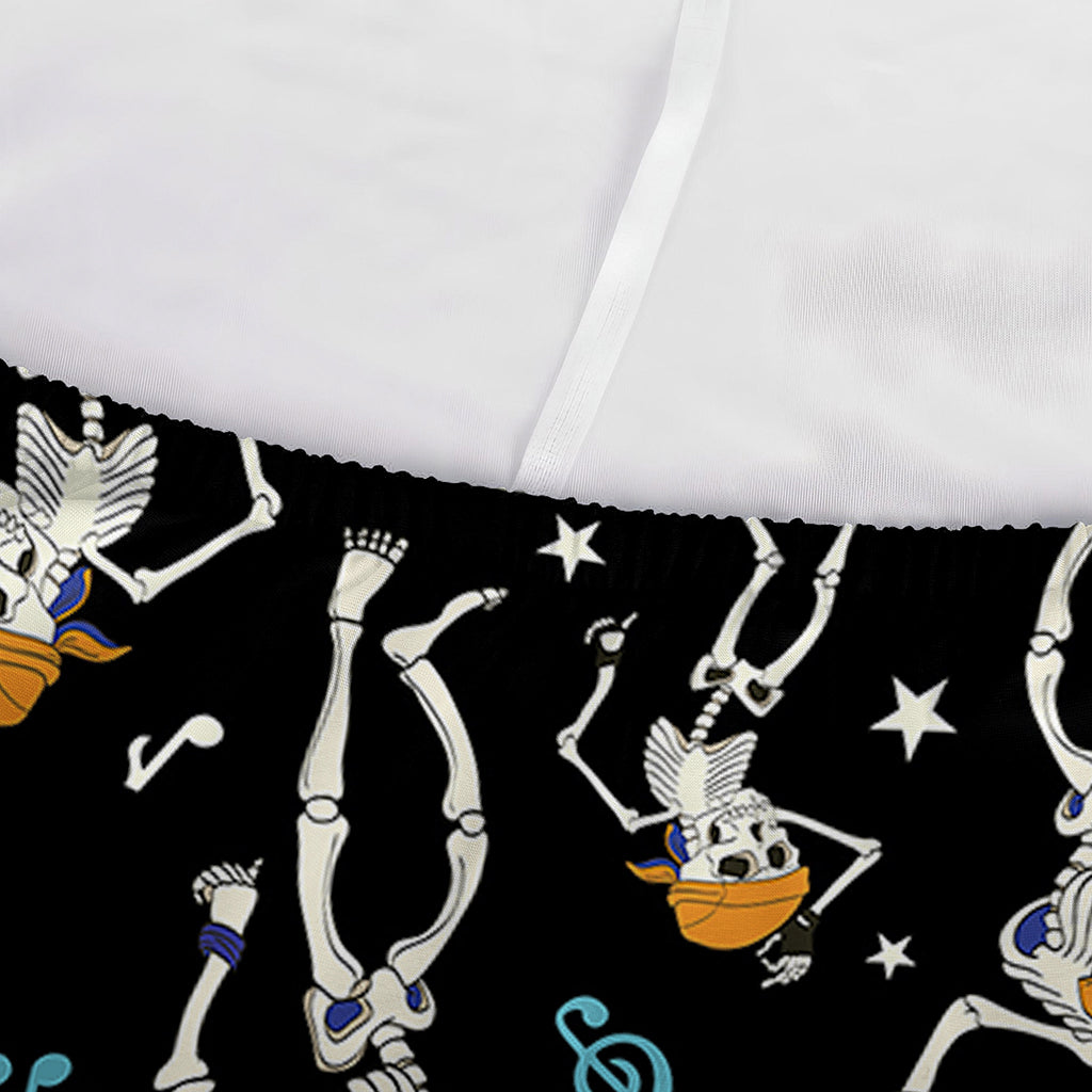 Dancing Skeleton Party Pattern Print Sofa Cover