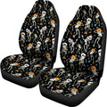 Dancing Skeleton Party Pattern Print Universal Fit Car Seat Covers