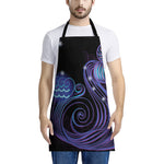 Dark Aquarius Zodiac Sign Print Apron