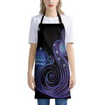 Dark Aquarius Zodiac Sign Print Apron