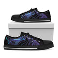 Dark Aquarius Zodiac Sign Print Black Low Top Sneakers