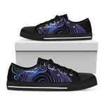 Dark Aquarius Zodiac Sign Print Black Low Top Shoes 