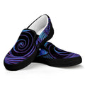Dark Aquarius Zodiac Sign Print Black Slip On Sneakers