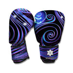 Dark Aquarius Zodiac Sign Print Boxing Gloves