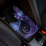 Dark Aquarius Zodiac Sign Print Car Center Console Cover