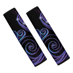 Dark Aquarius Zodiac Sign Print Car Seat Belt Covers