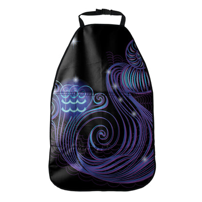 Dark Aquarius Zodiac Sign Print Car Seat Organizers