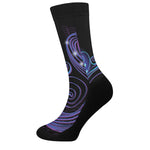 Dark Aquarius Zodiac Sign Print Crew Socks