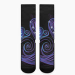 Dark Aquarius Zodiac Sign Print Crew Socks
