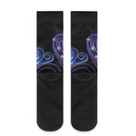 Dark Aquarius Zodiac Sign Print Crew Socks