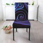 Dark Aquarius Zodiac Sign Print Dining Chair Slipcover