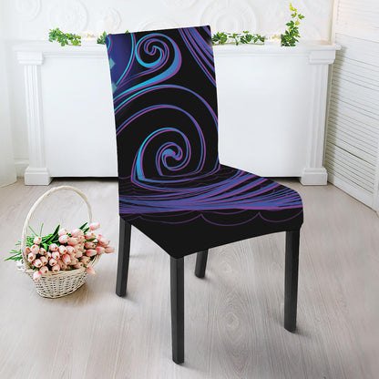 Dark Aquarius Zodiac Sign Print Dining Chair Slipcover