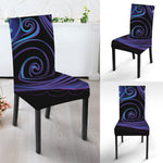 Dark Aquarius Zodiac Sign Print Dining Chair Slipcover