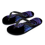 Dark Aquarius Zodiac Sign Print Flip Flops