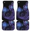 Dark Aquarius Zodiac Sign Print Front and Back Car Floor Mats