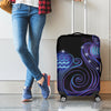 Dark Aquarius Zodiac Sign Print Luggage Cover