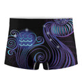 Dark Aquarius Zodiac Sign Print Men's Boxer Briefs