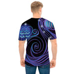 Dark Aquarius Zodiac Sign Print Men's T-Shirt