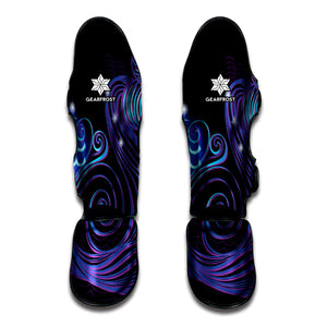 Dark Aquarius Zodiac Sign Print Muay Thai Shin Guard