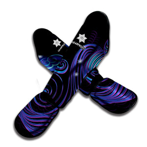 Dark Aquarius Zodiac Sign Print Muay Thai Shin Guard