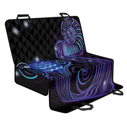 Dark Aquarius Zodiac Sign Print Pet Car Back Seat Cover