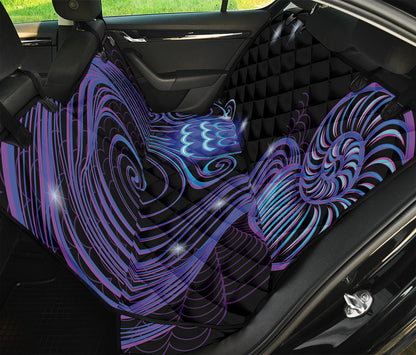 Dark Aquarius Zodiac Sign Print Pet Car Back Seat Cover
