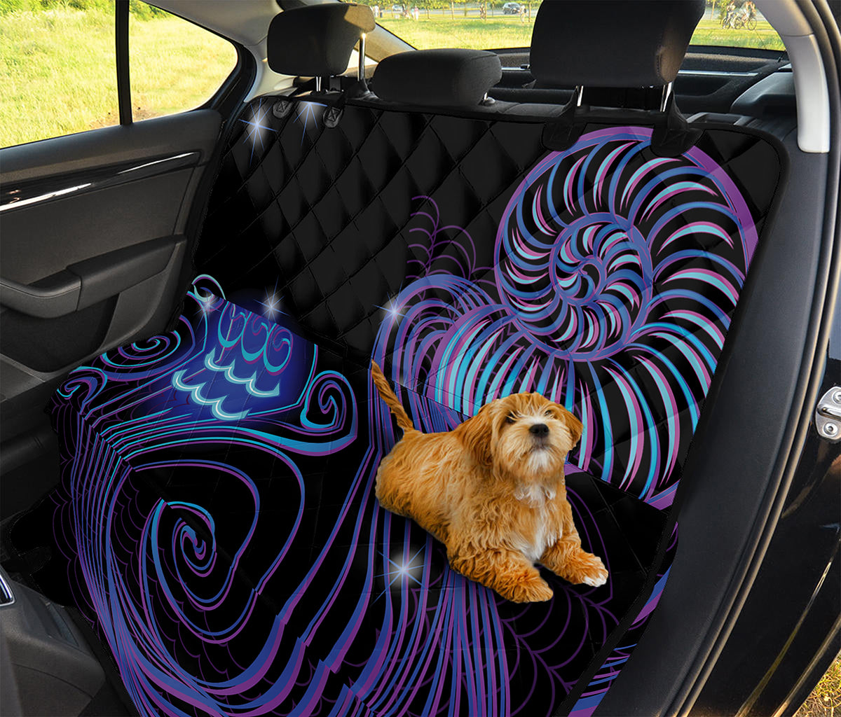 Dark Aquarius Zodiac Sign Print Pet Car Back Seat Cover