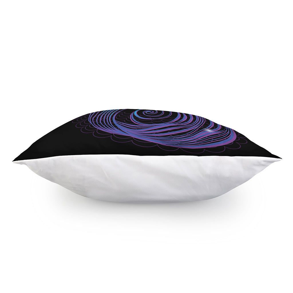 Dark Aquarius Zodiac Sign Print Pillow Cover