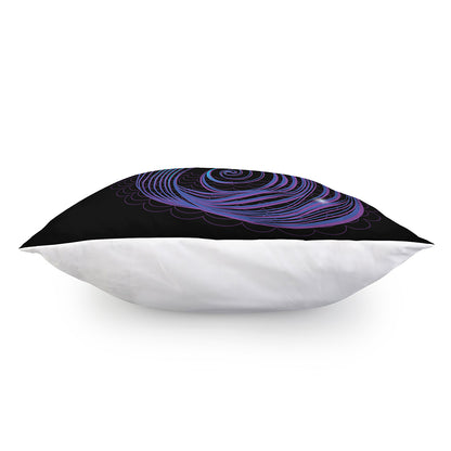 Dark Aquarius Zodiac Sign Print Pillow Cover