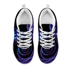 Dark Aquarius Zodiac Sign Print White Sneakers