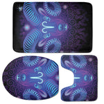 Dark Aries Zodiac Sign Print 3 Piece Bath Mat Set