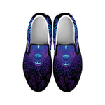 Dark Aries Zodiac Sign Print Black Slip On Shoes