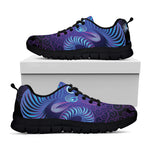 Dark Aries Zodiac Sign Print Black Sneakers